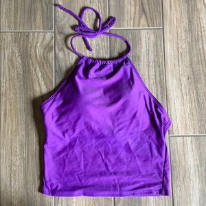 Kortni Jeane purple halter swim top